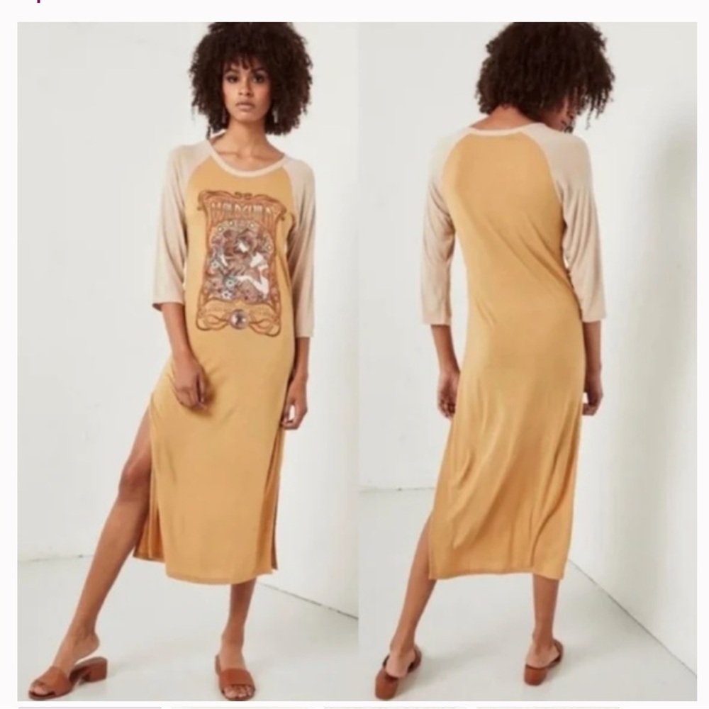 Spell‎ Wild Child Graphic T Shirt Midi Dress Size Medium